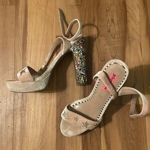 Betsey Johnson Glitter Star Heels